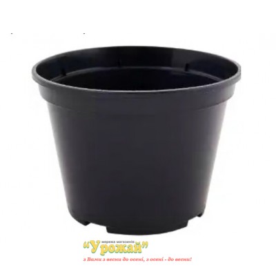 Горшок для рассады круглый 14*10,5 (1,06л), черный