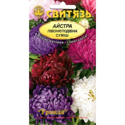 Насіння квіти Айстра китайська помпоновидна суміш, 0,3 г