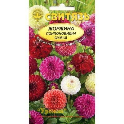 Семена цветы Георгина помпоновидная смесь, 0,5 г