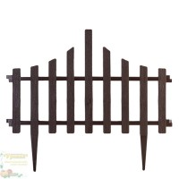 Набор Ограждение для газона Парканчик (темно-коричневый)