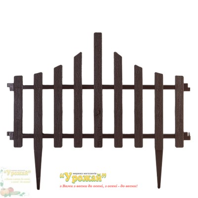 Набор Ограждение для газона Парканчик (темно-коричневый)