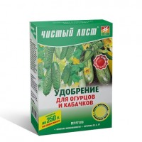 Удобрение кристаллическое Чистый лист для огурцов и кабачков, 300 г