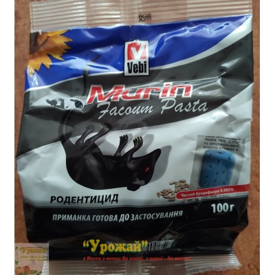 Родентицид Мурін факум паста, 100 г пакет