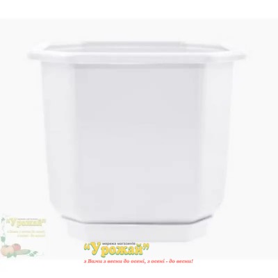Вазон с подставкой Дама 32*32 (белый)