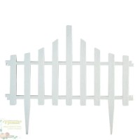 Набор Ограждение для газона Парканчик (белый флок)