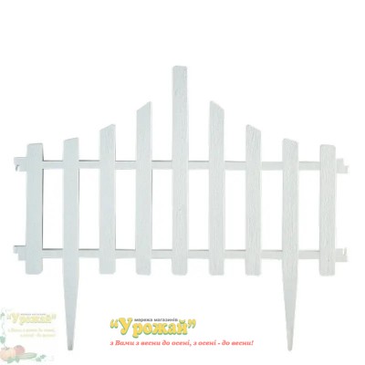 Набор Ограждение для газона Парканчик (белый флок)