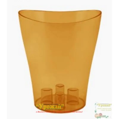 Вазон для орхідей Ніка 16*19 (бурштиновий PS)