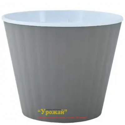 Вазон "Ібіс" з подвійним дном 17,9*14,7 (какао-білий)