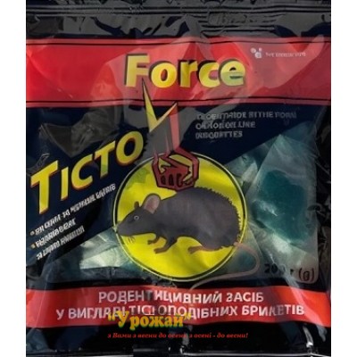 Родентицид ФОРСЕ-200г тесто пакеты (50/уп)