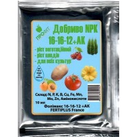 Универсальное удобрение Фолимакс NPK 16-16-12+АК Fertiplus 10 миллилитров