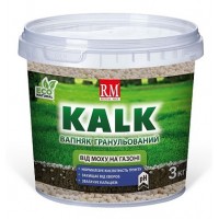 Известняк гранулированный от мха на газон KALK 3 килограмм